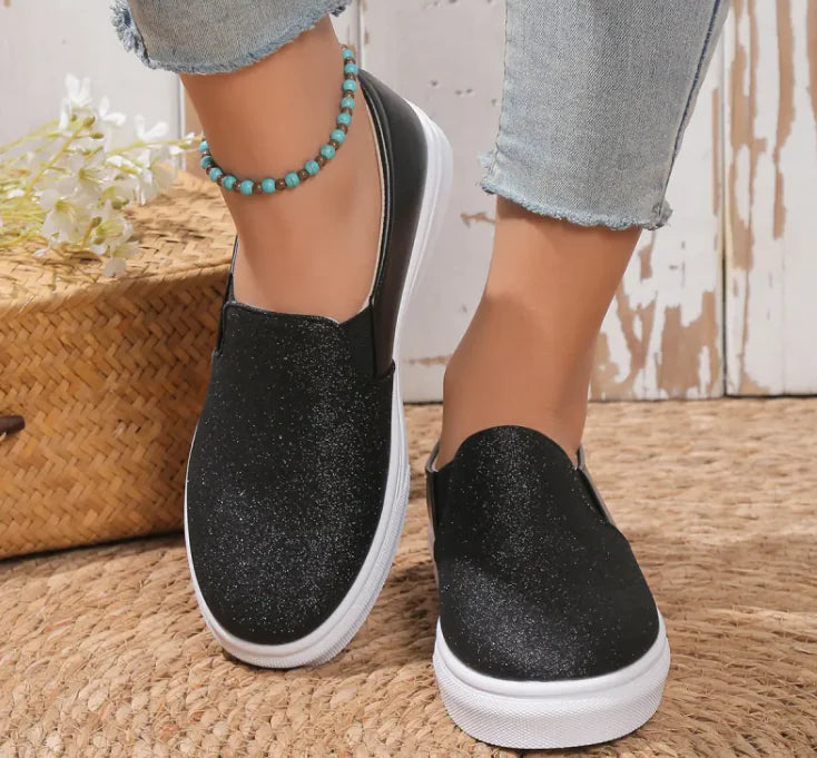 Stylish Casual Shoes Sale Plus Size Sequined Flat Women Loafers